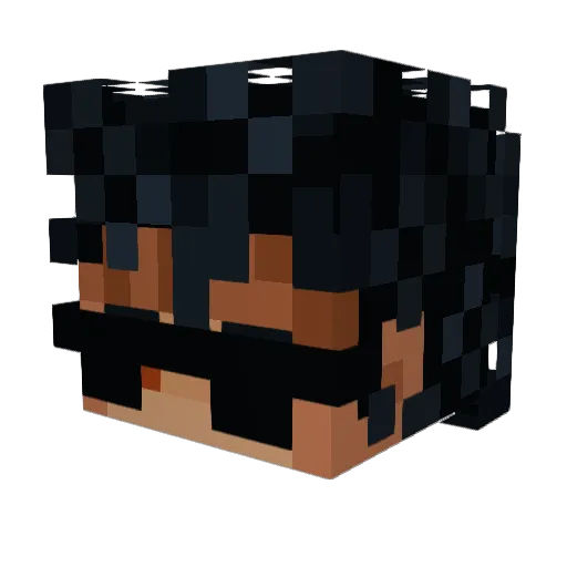 Juspeck Minecraft avatar head, 3D render