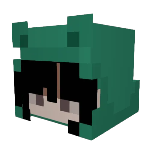 Juspixel Minecraft avatar head, 3D render