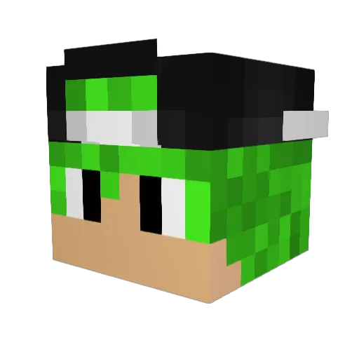 Just1001 Minecraft avatar head, 3D render
