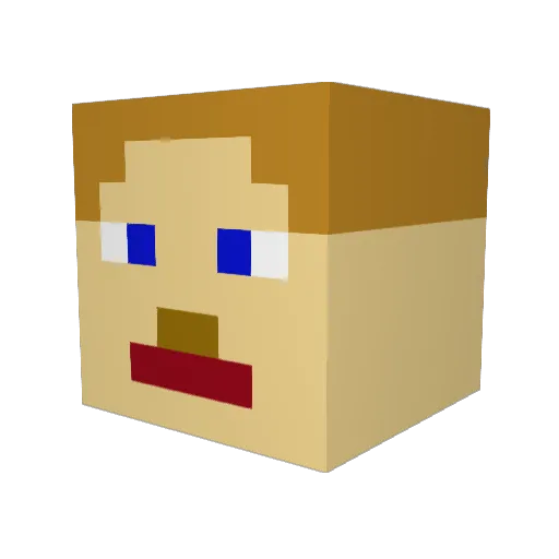 Just141018 Minecraft avatar head, 3D render