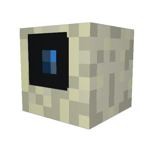 Just17x Minecraft avatar head, 3D render