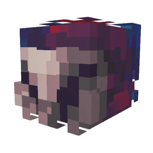 Just1Alfred Minecraft avatar head, 3D render