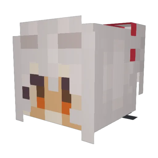 Just1H0uR Minecraft avatar head, 3D render