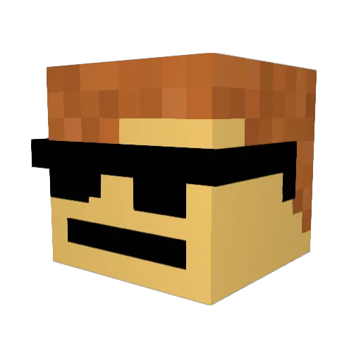 Just1_Jace Minecraft avatar head, 3D render