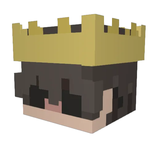 Just1ce Minecraft avatar head, 3D render