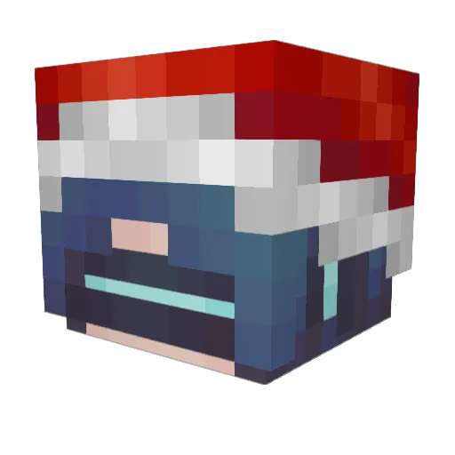 Just253 Minecraft avatar head, 3D render