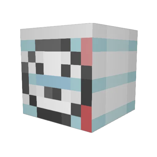 Just8136 Minecraft avatar head, 3D render
