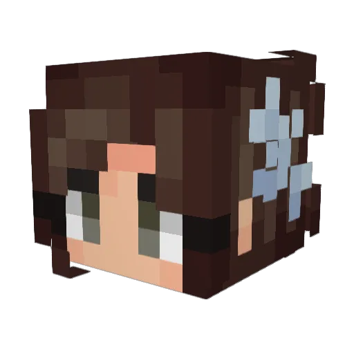 Just8ananas Minecraft avatar head, 3D render