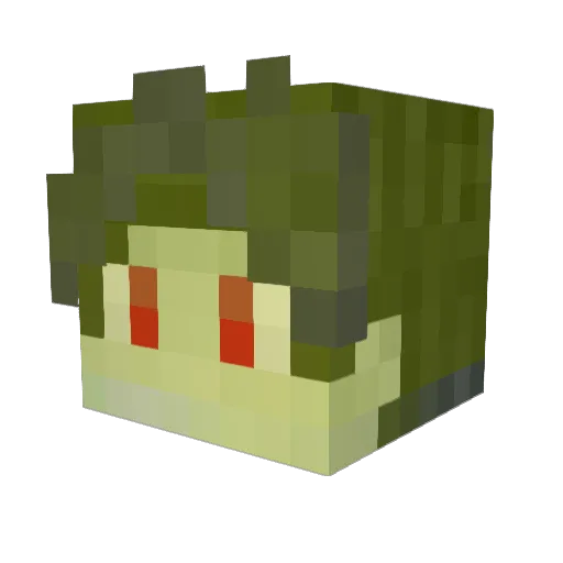 JustA2l Minecraft avatar head, 3D render