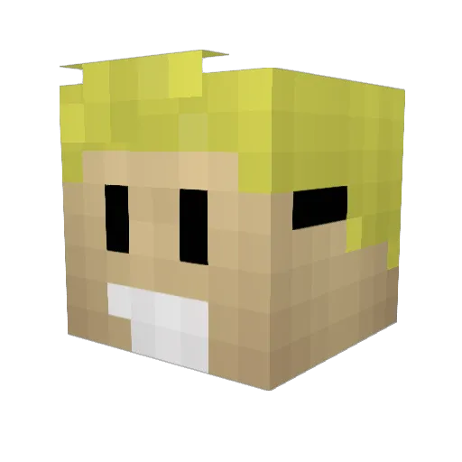JustA6uy Minecraft avatar head, 3D render