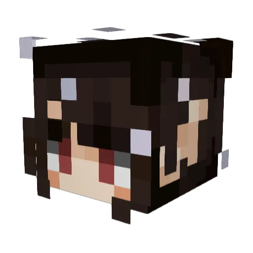 JustABasileia Minecraft avatar head, 3D render