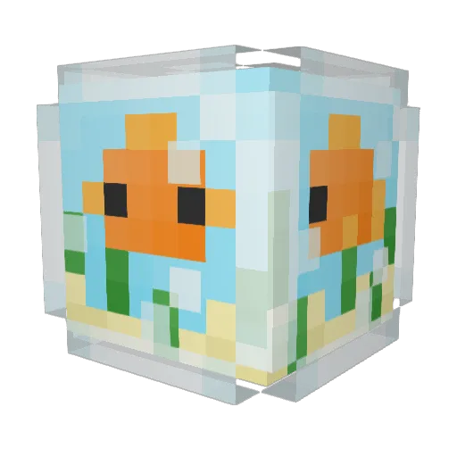 JustAChickie Minecraft avatar head, 3D render