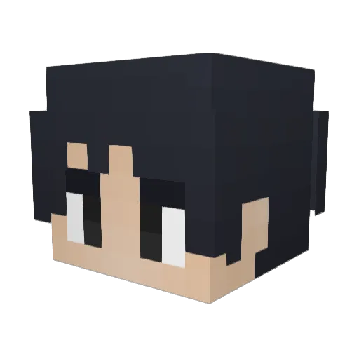 JustADD124 Minecraft avatar head, 3D render