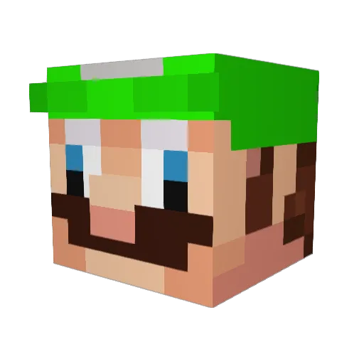 JustADude24 Minecraft avatar head, 3D render