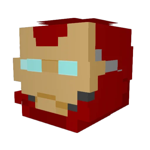 JustAFakeXD Minecraft avatar head, 3D render