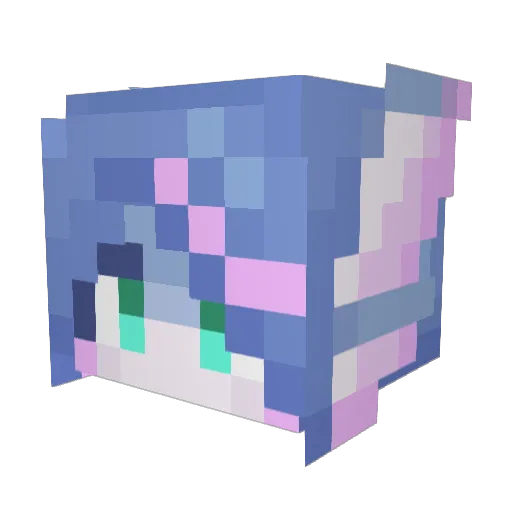 JustAFishe Minecraft avatar head, 3D render
