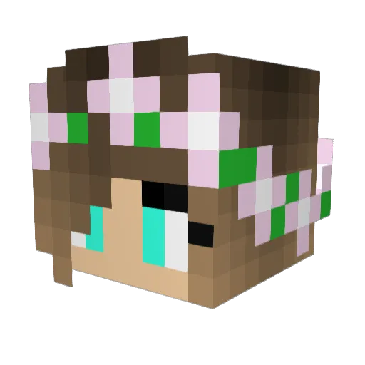 JustAJade Minecraft avatar head, 3D render