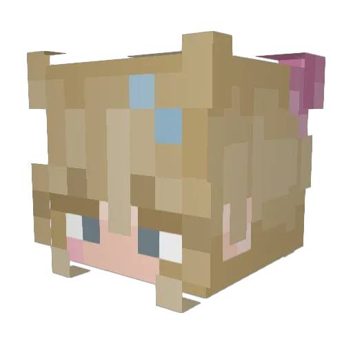 JustALilStingRae Minecraft avatar head, 3D render