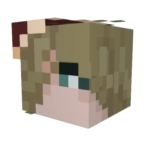 JustAMate7 Minecraft avatar head, 3D render