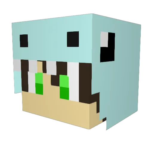 JustAN0rmie Minecraft avatar head, 3D render