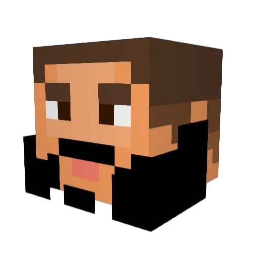 JustAPiece Minecraft avatar head, 3D render