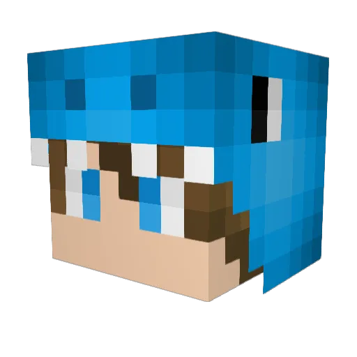 JustAProperBrew Minecraft avatar head, 3D render