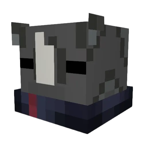 JustARhino Minecraft avatar head, 3D render