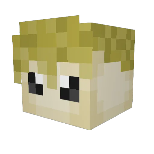JustASchniz Minecraft avatar head, 3D render