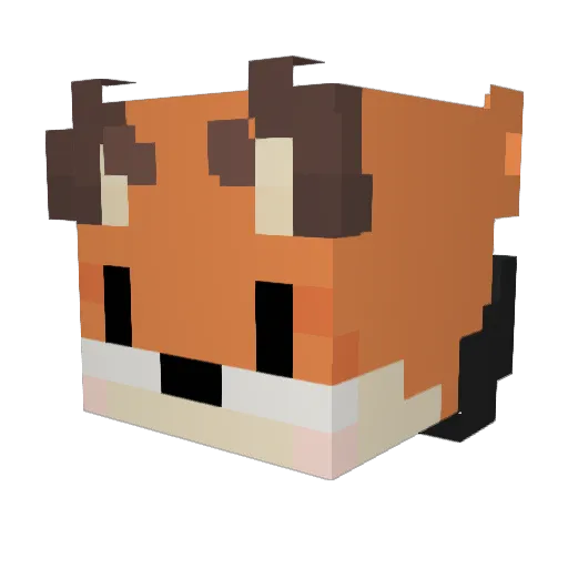 JustASillyFurry Minecraft avatar head, 3D render