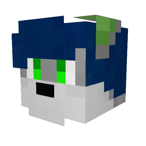 JustAcceptIt Minecraft avatar head, 3D render