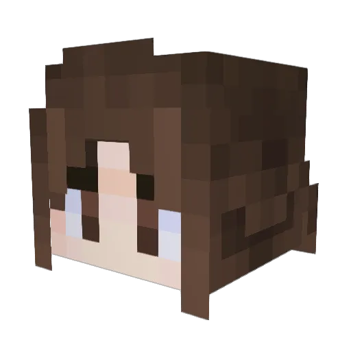 JustAdaline Minecraft avatar head, 3D render