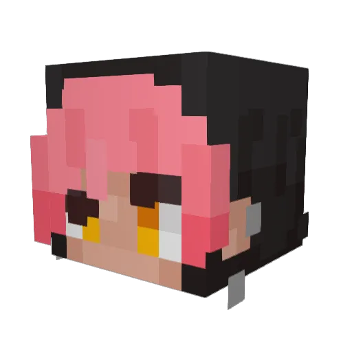 JustAen Minecraft avatar head, 3D render