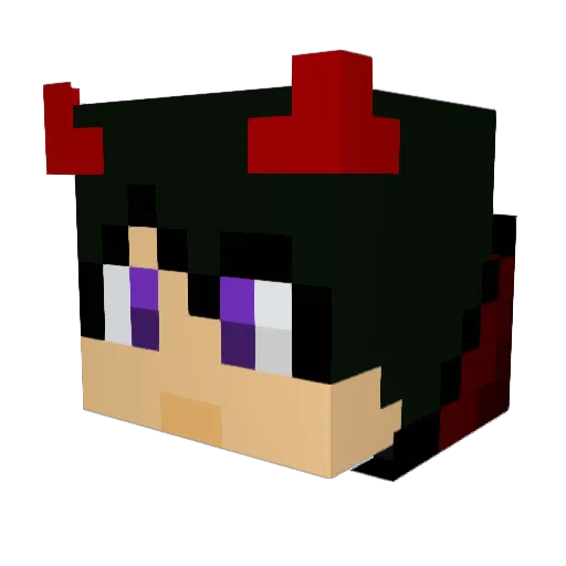 JustAleXD Minecraft avatar head, 3D render