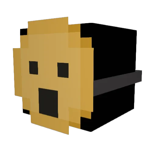 JustAlux Minecraft avatar head, 3D render
