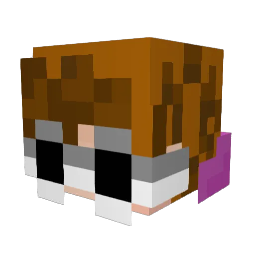 JustAnAngel_ Minecraft avatar head, 3D render