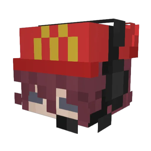 JustAnAverage Minecraft avatar head, 3D render