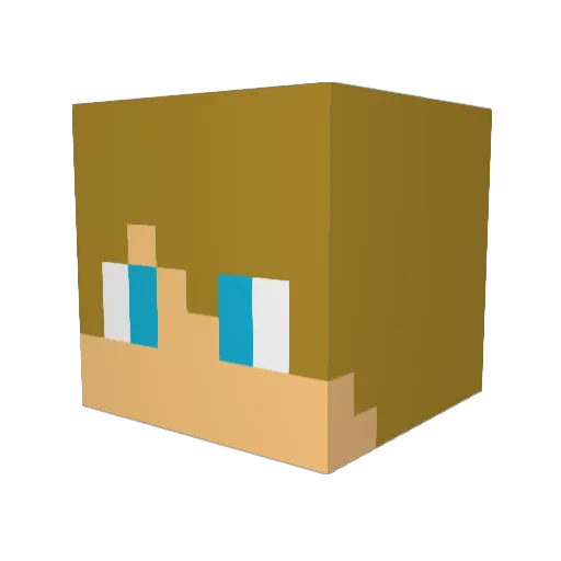 JustAnOwen Minecraft avatar head, 3D render