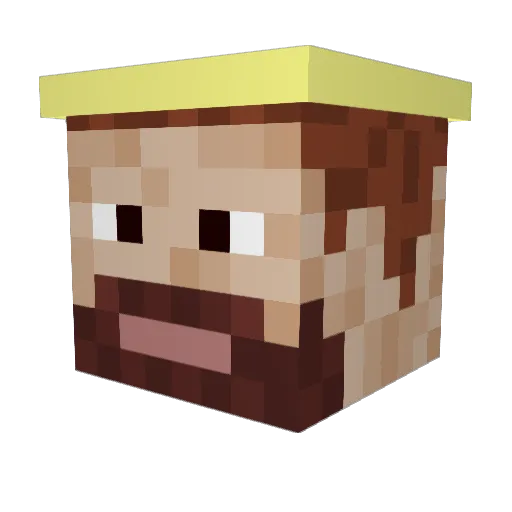 JustAngel000 Minecraft avatar head, 3D render
