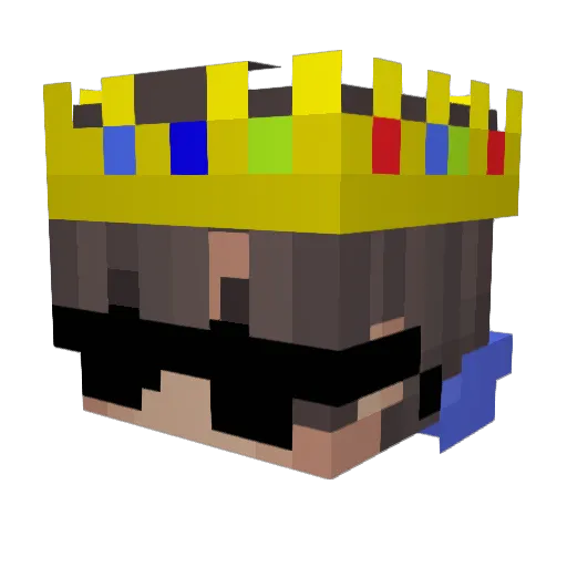 JustApp Minecraft avatar head, 3D render