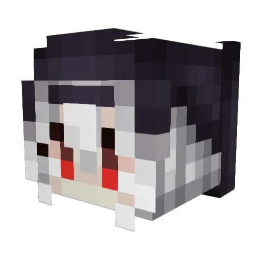 JustArt123 Minecraft avatar head, 3D render