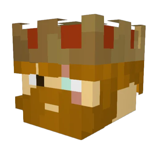 JustArth Minecraft avatar head, 3D render