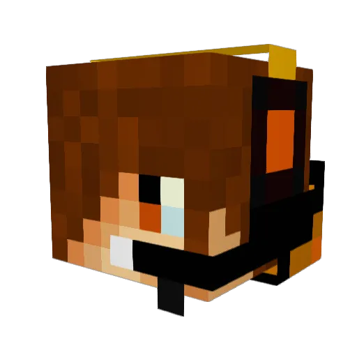 JustAsherD Minecraft avatar head, 3D render