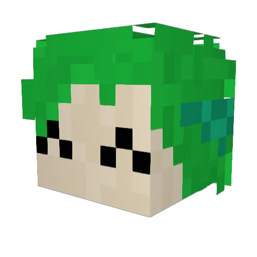 JustAsiks Minecraft avatar head, 3D render
