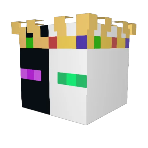 JustAtom6 Minecraft avatar head, 3D render