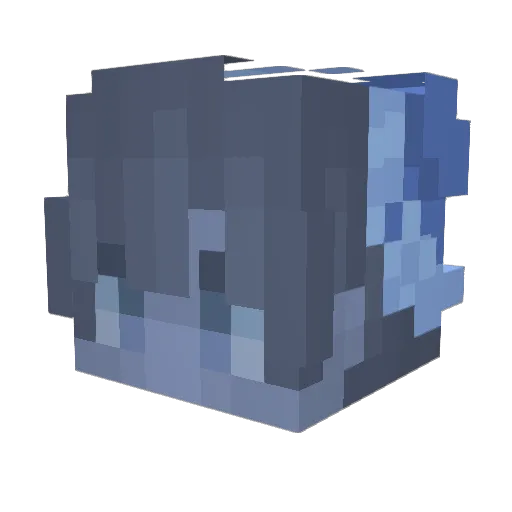 JustAwesomeWater Minecraft avatar head, 3D render