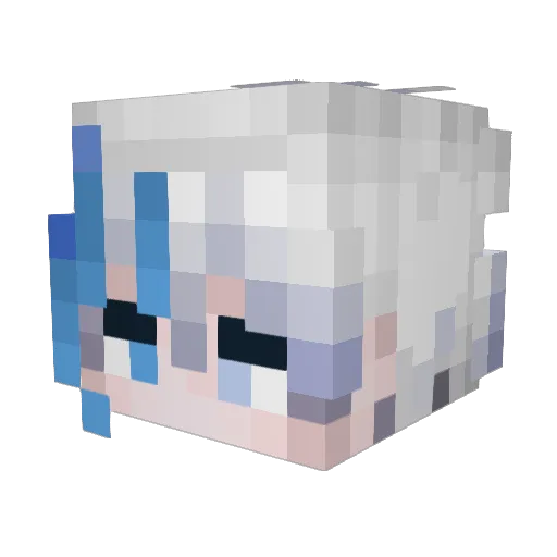 JustAzura Minecraft avatar head, 3D render