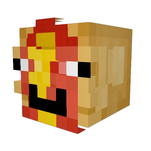 JustBUNZZ Minecraft avatar head, 3D render