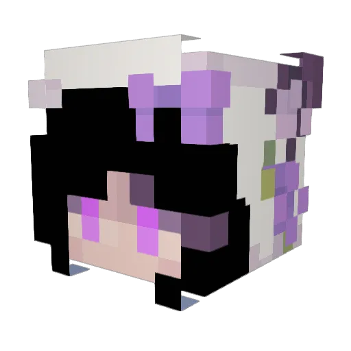 JustBeARose Minecraft avatar head, 3D render