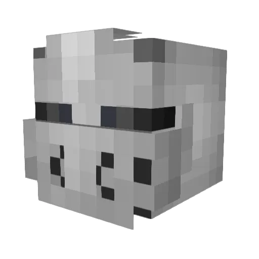 JustBeKause Minecraft avatar head, 3D render
