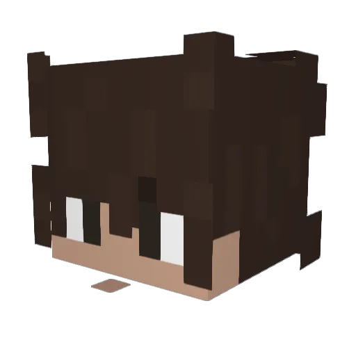 JustBean13_ Minecraft avatar head, 3D render